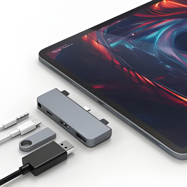 HyperDrive Hub 4-in-1 for iPad Pro 11"/12.9" (2021 - 2018) / Air 10.9" (2022 & 2020) | Space Gray | HD