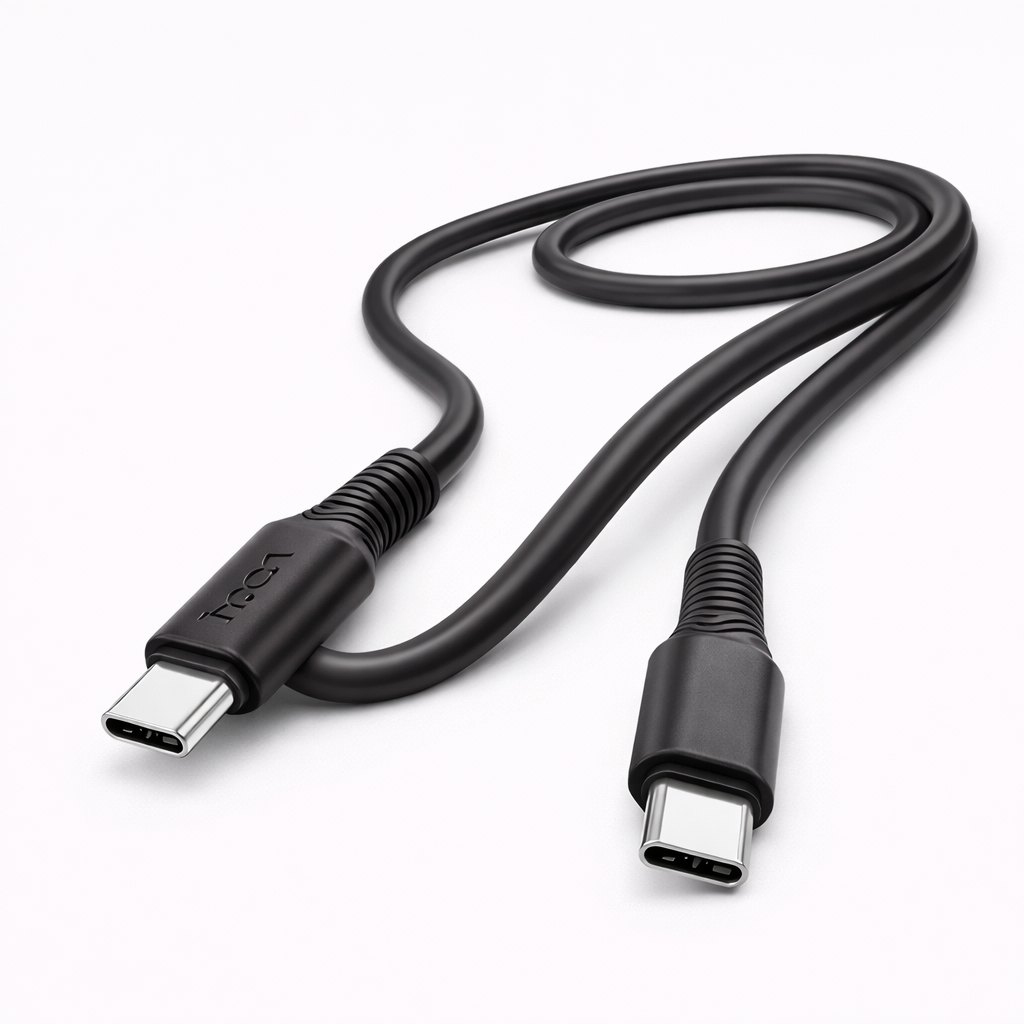 Hoco X120 60W Fast Charging USB-C to USB-C Cable (1m) – Fast Charging & Data Sync, Reinforced Tail Design