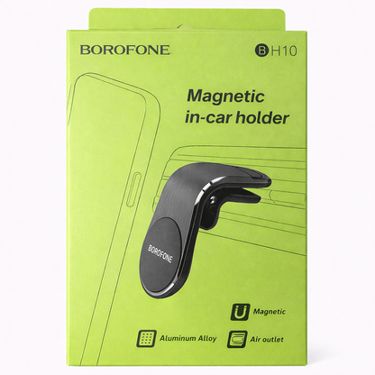 BOROFONE BH10 Magnetic In-Car Mobile Holder – Aluminum Alloy Air Vent Mount, Strong Magnetic Grip