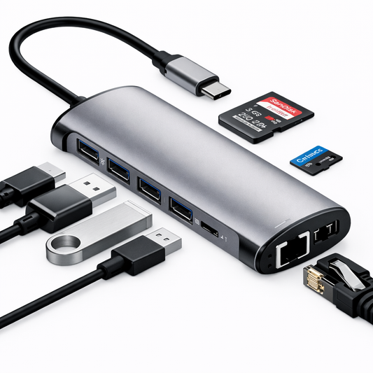 WTOLOVE USB C Hub, 8 in 1 USB C Adapter with PD 100W, 4K HDMI, 1000M Ethernet, 2 USB-A 3.1, 1 USB-C 3.1, SD/TF, USB C Docking Station for MacBook, Dell, Surface (Buy 1 Get 1 Free)