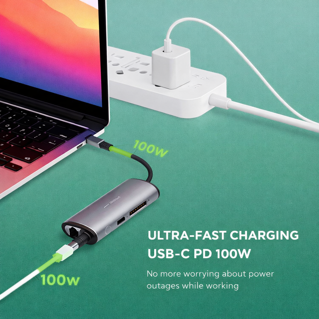 WTOLOVE USB C Hub, 8 in 1 USB C Adapter with PD 100W, 4K HDMI, 1000M Ethernet, 2 USB-A 3.1, 1 USB-C 3.1, SD/TF, USB C Docking Station for MacBook, Dell, Surface (Buy 1 Get 1 Free)