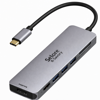 HUB SELORE SEUC0116C 6w1 HDMI USB3.0 SD/TF slot