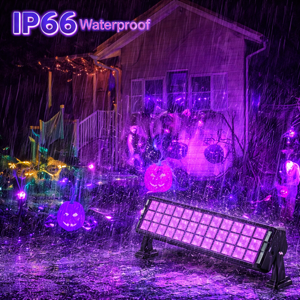 100W LED Black Lights Bar, 100 LEDs, Blacklight Flood Light for Black Light Party, for Glow Party, Bedroom, Halloween, Fluorescent Poster, Body Paint, Tapestry