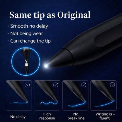 Active Stylus Pencil For Apple iPad | Black Color | Pencil USB-C | High Responsive Tip Pencil | For iPad, iPad Mini, iPad Pro, iPad Air.