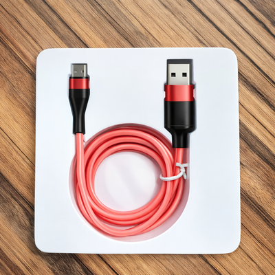 Glowing USB to C type Cable | 1m | Charging Data Cable| Fast Charging Cable | Pink Cable | Multicolor Lights